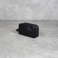 Tas COACH LEATHER PLAIN BLACK POUCH SMALL 100% ORIGINAL 23X13X7CM