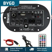 30W Bluetooth Amplifier Board USB Dac FM Radio TF Player Subwoofer Power Amplifier Consumer Electronics Speaker Accessories