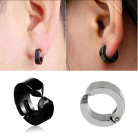 Anting jepit pria Anting fake pria anting jepit titanium Anting tanpa lubang telinga