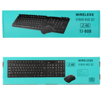 เมาส์คีย์บอร์ดไร้สาย Bluetooth ไทยคีย์บอร์ดเมาส์ไร้สายชุดไร้สาย CK-808 2.4g Keyboard Mouse Set
