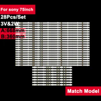 28pcs 3V Led Backlight Strips For Sony 75inch 750TV07 V1 750TV08 V1 KDL-75W855C KDL-75W850C