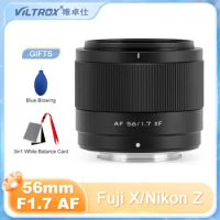 VILTROX 56mm F1.7 AF Auto Focus APS-C Ultra Light Lens for Fuji X Fujifilm XF Nikon Z xt3 xt4 xt5 xt30 xs10 xh5 z6 z7 zfc z8 z9