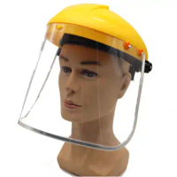 Transparent Full Face Shield Safety PVC Head-mounted Eye Screen Hat Eye Protection Face Mask Motorcycle Face Mask Equipments