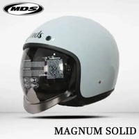 HELM MDS MAGNUM || MDS RETRO || MDS BOGO XL STEEL BLUE