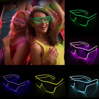 LED Light Up Glasses Luminous Glasses For Party Bar Rave Neon Party Fluorescent Light Bars Party Club EL Wire Led Glowing Glasse