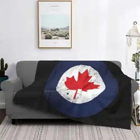 Canada Air Force Distressed Air Conditioning Blanket Travel Portable Blanket Distressed Grunge Grungy Canada Rcaf Air Force