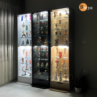 BuyJM MIT附LED燈高180公分低甲醛抽屜式十層玻璃展示櫃(公仔櫃/置物櫃/收納櫃/玻璃櫃)