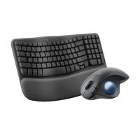 【Logitech 羅技】Wave Keys人體工學鍵盤 + Ergo M575S 無線軌跡球(石墨灰)