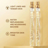 24K Gold Facial Essence AntiAging Smoothing Firming Moisturizing Hyaluronic Skin Care Face Serum Active Collagen Silk Thread Kit