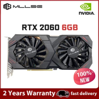 Mllse Dual Fan GeForce RTX2060 6GB GDDR6 12NM PCIE16 Graphics Cards RTX2060 6G or 12G for Computer Components video Cards gaming