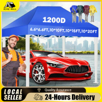 10x10 Ft Roof Night Market Canopy Camping Tent Khemah Canopy Frame 8x8 White Pole Canopy Full set Ro