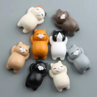 Fridge Magnet Various Cat Magnetic Resin Craft Decoration 3D Kitten Magnet Phone Case Decor Mini Gift