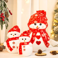 聖誕節裝飾用品雪人公仔布藝玩偶擺件桌面柜臺創意聖誕樹場景布置