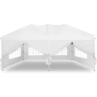 Canopy Tent 10'x20', with 6 Removable Sidewalls, Windows, Stakes, Ropes, Carrying Bag, for Patio/Outdoor/Wedding Parties