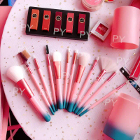 （มี 7 สี）Fashion ชุดแปรงแต่งหน้าBrush Set พร้อมกระบอกแปรง Set 12 ชิ้นแปรงแต่งหน้า