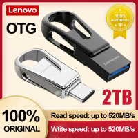 Lenovo USB Flash Drive 128GB 1TB 2TB ไดรฟ์ปากกา USB 3.1 520เมกะไบต์/วินาที Flash Disk พร้อม Key Ring Usb Memory ของขวัญสร้างสรรค์จัดส่งฟรี