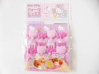 大賀屋 Hello Kitty 造型 小叉子 食物叉 點心叉 水果叉 三麗鷗 KT 凱蒂貓 日貨 正版 授權 J00013061