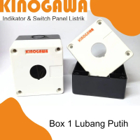 Control Box Push Button (Tombol Tekan) 1 Lubang Putih - Original Panel Listrik