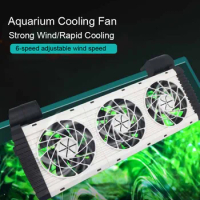 Rapid Aquarium Fish Tank Cooling Fan System Chiller Control Reduce Water Temperature 1/2 Fan Set Cooler Aquarium Accessories