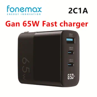 fonemax GaN 65W USB C Charger Quick Charge 65W QC4.0 PD 3.0 45W USB C Type C Fast USB Charger For iPhone 15 14 13 12 Pro MacBook