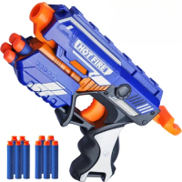 Manually Toys Soft Bullets Guns, Blasting Gun Toys with 10Pcs Foam Darts, Toy Guns for Boys, Girls, Kids and Teens