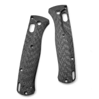 A Pair 3K Full Carbon Fiber Patch Handles for Benchmade Bugout 535 Carbon Fiber Grip Folding Knife Shank DIY Tool