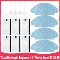 For Rowenta Tefal Explorer X-plorer 20 40 50 Series isweep x3 Robot Vacuum Cleaner Spare Parts Side Brush Hepa Filter Mop Rag
