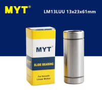 10pcs high precision MYT bearing LM13LUU 13x23x61mm 13mm linear Bearings Ball Bushing LML13UU 3D printer CNC rod shaft Parts