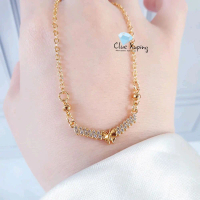 Clue Xuping Aksesories Kalung Rantai Fuji Pita Gold Perhiasan Wanita Cxb0018 rubber  bracelet flower