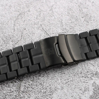 สายนาฬิกา LUMINOX ขนาด 23 มิล ดำ คาร์บอนเบาแข็งแรง บานพับสแตนเลสล็อก 2 ชั้นมีโลโก้