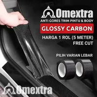 5D Carbon Sticker Anti Corosi Omextra Nano Stiker Carbon 5D GLOSSY CARBON 10CM