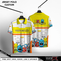 JERSEY KERAH / POLO RACING COSTUM FULL PRINTING bahan embos