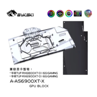 Bykski A-AS6900XT-X GPU Water Block For ASUS TUF RX6900XT O16G GAMING Graphic Card Radiator VGA Cooler 12V RGB/5V ARGB SYNC