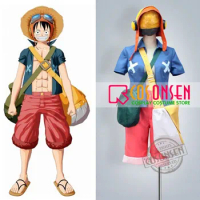 COSPLAYONSEN Anime One Piece Movie Strong World Luffy Cosplay Costume Any Size Custom Made