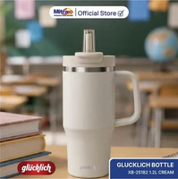 Botol Minum Stainless Steel 304 1.2 Liter Tumbler Glucklich XB-25182 - Warna Cream
