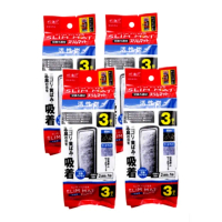 【GEX】五味S.M.L型超薄外掛過濾器活性碳板3片×4包 替換碳板 棉板 薄型外掛(共12片 淡海水觀賞魚魚缸使用)