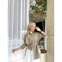 RX FASHION -TAMI SHIRT KATUN TWISTCONE/ BLOUSE WANITA TALI - PN