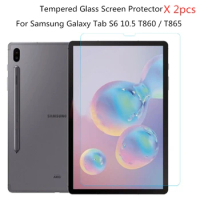Newest 2pcs 0.3mm 9H Screen Protector For Samsung Galaxy Tab S6 10.5 T860 T865 SM-T860 SM-T865 Tempered Glass Protective Film