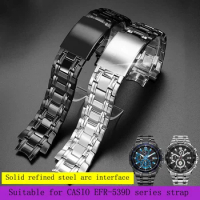 For Casio 5345 Men's 316L Stainless Steel Watch band For EDIFICE Series EFR-539D/539BK Metal Watch Strap Accessories 27x16mm