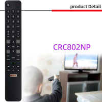 1 PCS CRC802NP Remote Control Smart TV Replacer for TCL 4K LED Smart TV RC802N YUI1