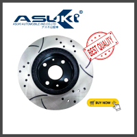 Asuki Perodua Myvi Lagi Axia Bezza Myvi Icon Performance Disc Rotor Slotted & Drilled Spare Part AD