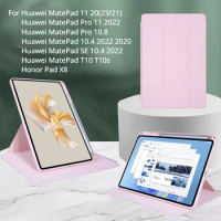 360 Rotatable Transparent Case for Huawei MatePad 11 Pro 11 10.8 MatePad SE 10.4 T10 T10s Honor Pad X8 with Pencil Holder Cover