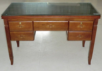 【尚品家具】702-08 絲特麗 黃檀4.2尺實木辦公桌(附8mm玻璃)~另有5尺