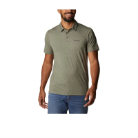 【Columbia 哥倫比亞】男款-防曬UPF50快排短袖POLO衫-軍綠(UAE29330AG/JS)