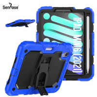 For Apple iPad mini 6 mini6 6th Gen 2021 A2567 A2568 A2569 Case Kids Safe Silicon PC Hybrid Shockproof Stand Tablet Cover