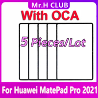 5 Pcs For Huawei MatePad Pro 12.6 2021 WGR-W09 WGR-W19 WGR-AN19 WGR Front Glass Touch Screen Outer Panel Replacement With OCA