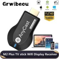 1080P Wireless M2 Plus TV Stick Wifi Display Receiver Stream Cast Anycast DLNA Miracast Airplay Mirror Screen Android TV Dongle