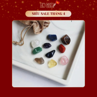 Viên tumbler đá đa sắc kèm túi vải An Gem