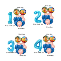 Winnie the Pooh Balloon Boy Birthday Party Supplies animal Decoration Baby Shower Home Decar