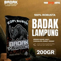 Kopi Bubuk Robusta Cap Badak Lampung 200gr Powder Coffee Nusantara